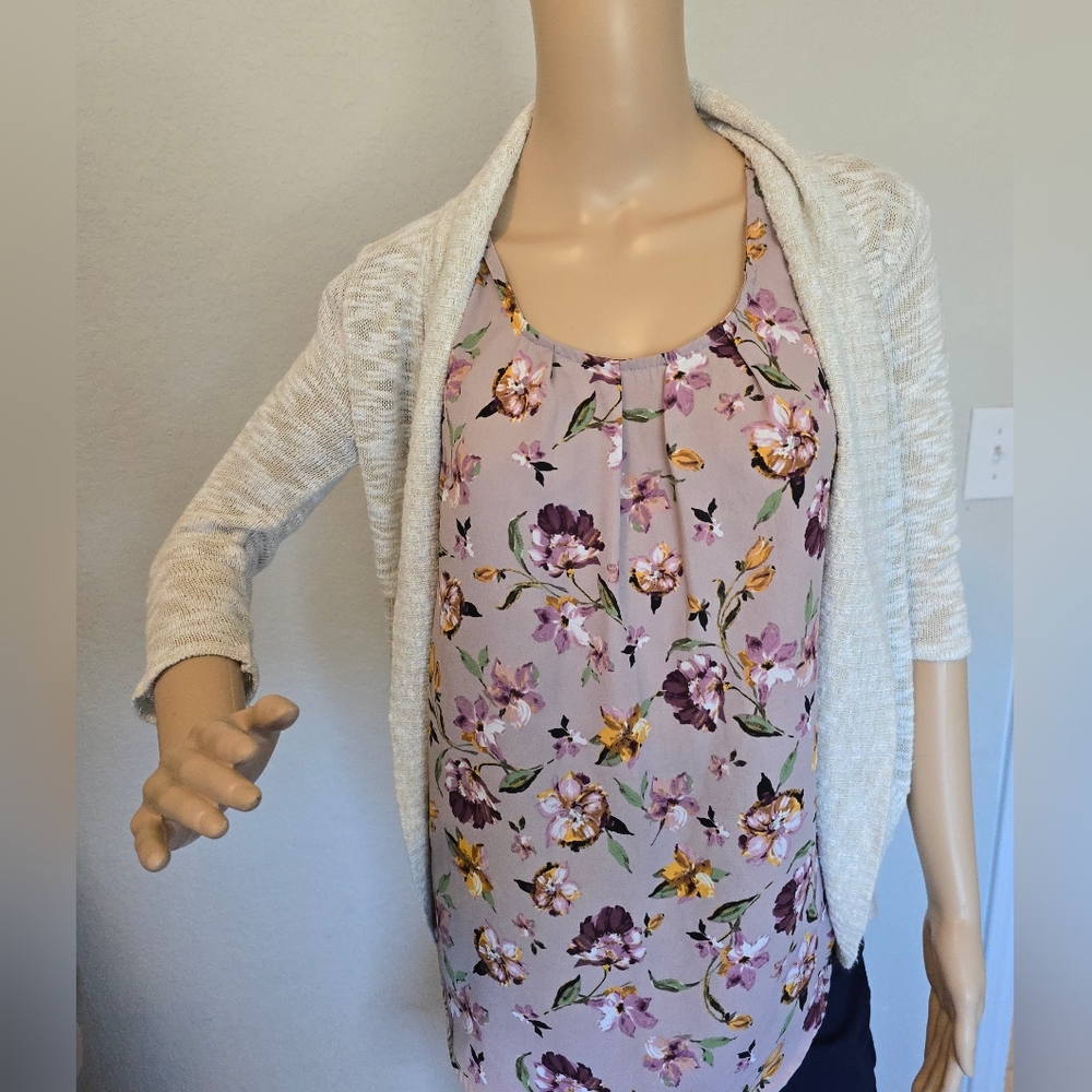 Women's light cardigan beige size L